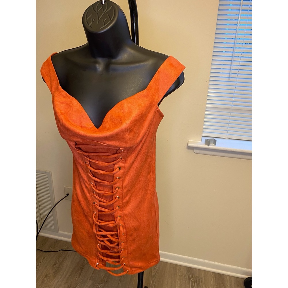 Orange Rust Dress - Picture 2 of 4